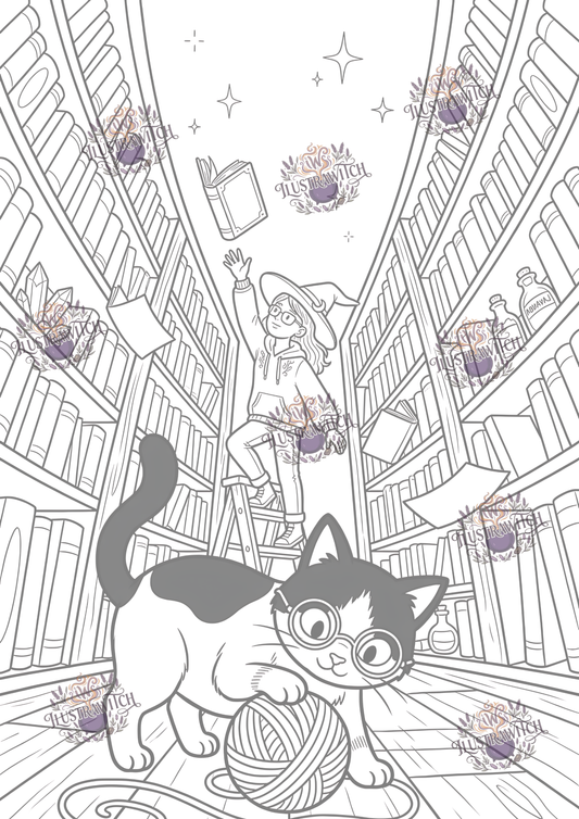 Grimoire of Colors: Digital Coloring Book by IlustraWitch.